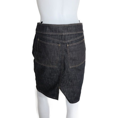 Gucci Skirt 091768 #40 Cotton Denim Black Tight Knee Length Skirt Jeans