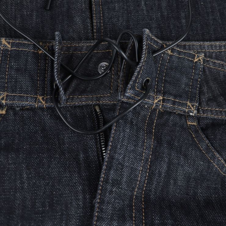 Gucci Skirt 091768 #40 Cotton Denim Black Tight Knee Length Skirt Jeans
