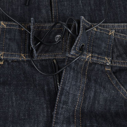 Gucci Skirt 091768 #40 Cotton Denim Black Tight Knee Length Skirt Jeans
