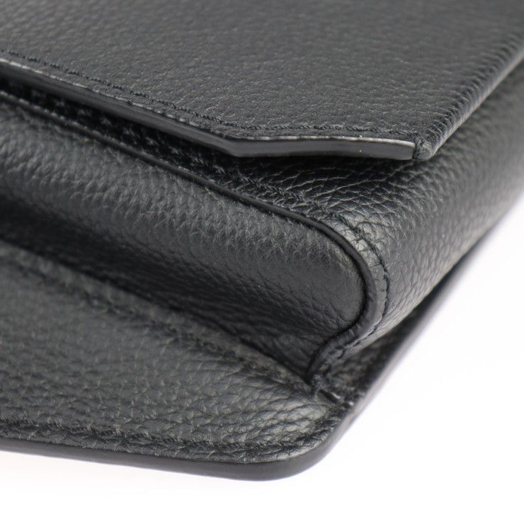 Louis Vuitton Take Off Suring Body Bag M57081 Grain Leather Noir Black LV Logo