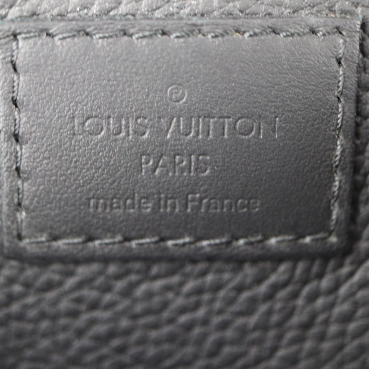 Louis Vuitton Take Off Suring Body Bag M57081 Grain Leather Noir Black LV Logo