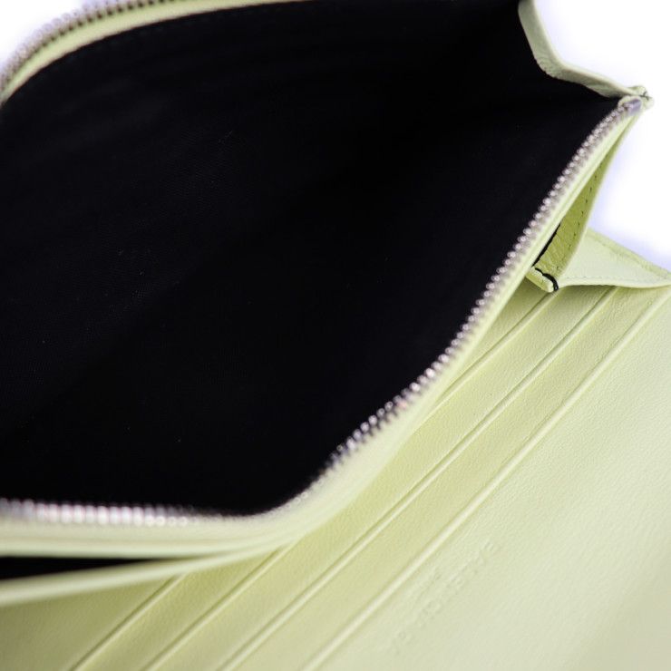 Balenciaga Classic Continental Wallet Long Wallet 354958 Leather Light Yellow