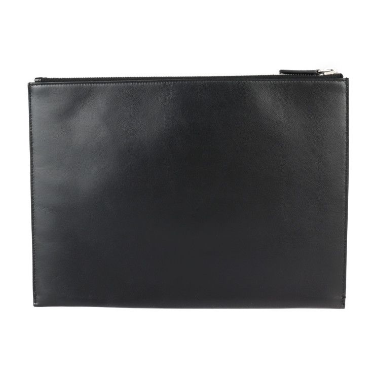 Saint Laurent Paris IPAD Militar Second Bag 522604 Leather Black Silver