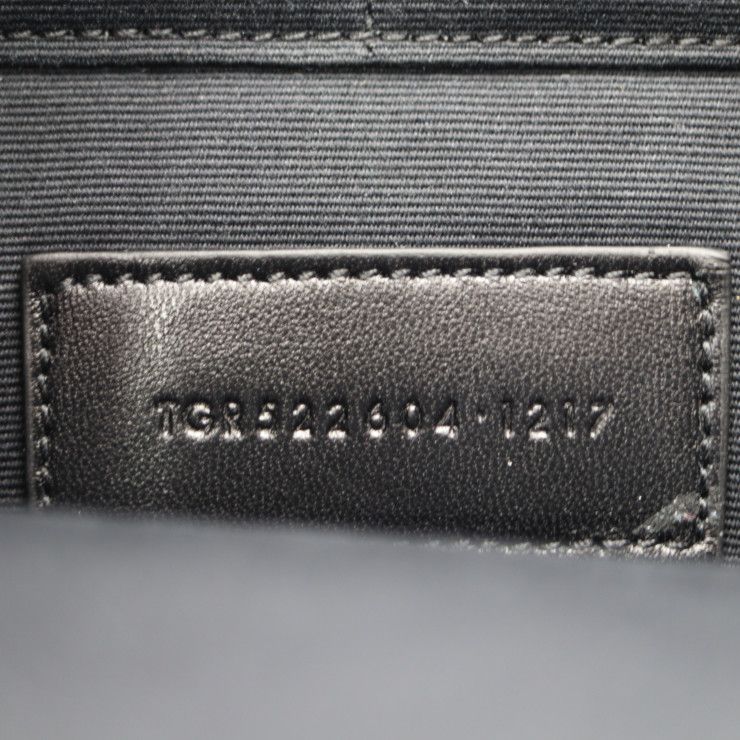 Saint Laurent Paris IPAD Militar Second Bag 522604 Leather Black Silver