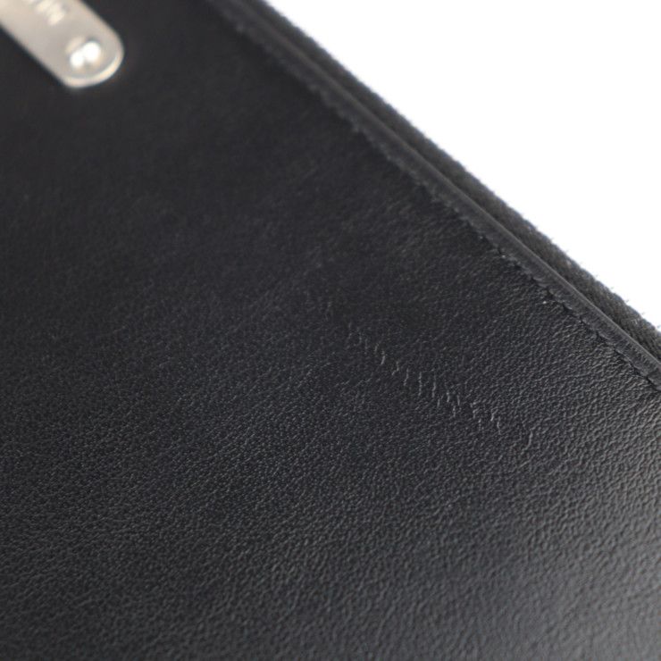Saint Laurent Paris IPAD Militar Second Bag 522604 Leather Black Silver