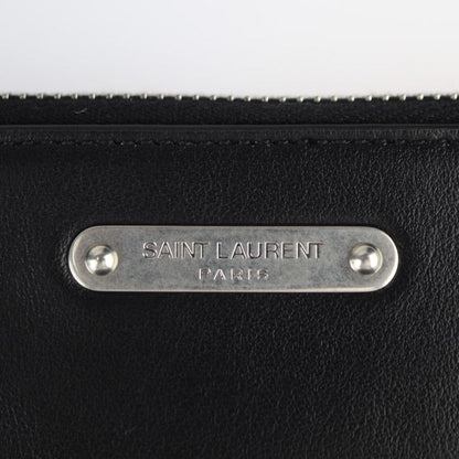 Saint Laurent Paris IPAD Militar Second Bag 522604 Leather Black Silver