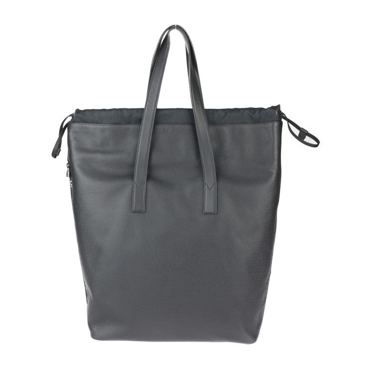 Louis Vuitton Cabas Light Tote Bag M31009 Leather Black Silver Hardware Taiga