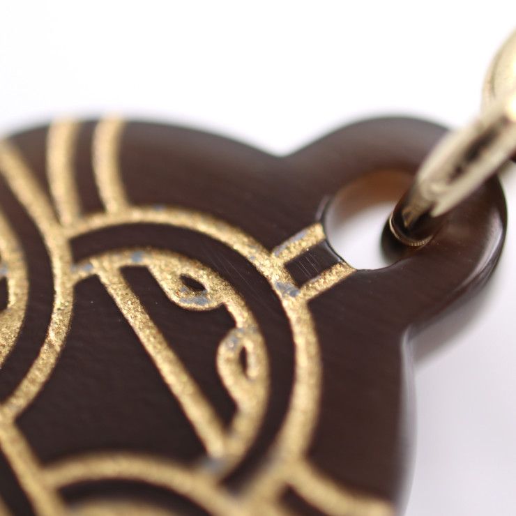 Hermes Chaine D'ancre PM Earrings - Metal Buffalo Horn Gold Brown Earrings