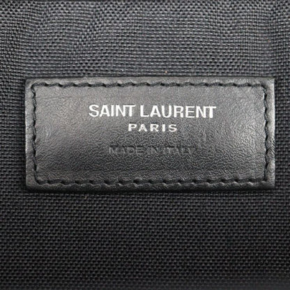 Saint Laurent Paris Backpack Daypack 465448 Canvas Leather Black Silver