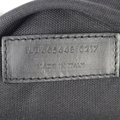 Saint Laurent Paris Backpack Daypack 465448 Canvas Leather Black Silver