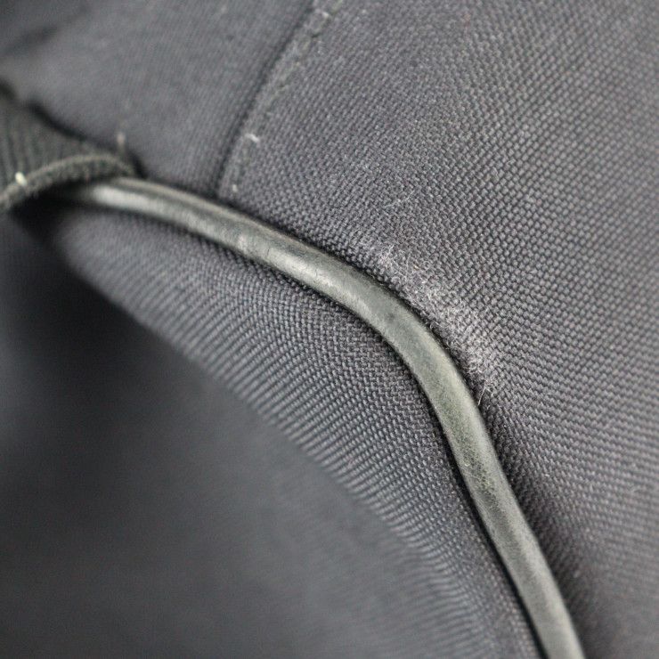 Saint Laurent Paris Backpack Daypack 465448 Canvas Leather Black Silver