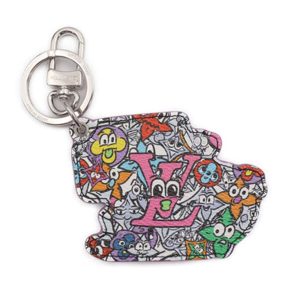 Louis Vuitton Monogram Commix Key Holder Mp3456 Leather White Multicolor Silver