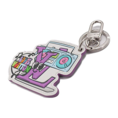 Louis Vuitton Monogram Commix Key Holder Mp3456 Leather White Multicolor Silver