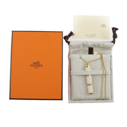 Hermes Charnires GM Necklace 011084cc Vorsluft Metal Machete White Gold Pendant