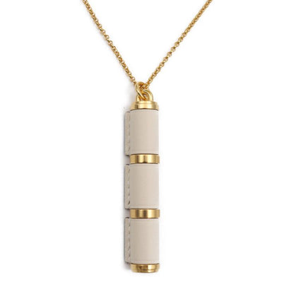 Hermes Charnires GM Necklace 011084cc Vorsluft Metal Machete White Gold Pendant
