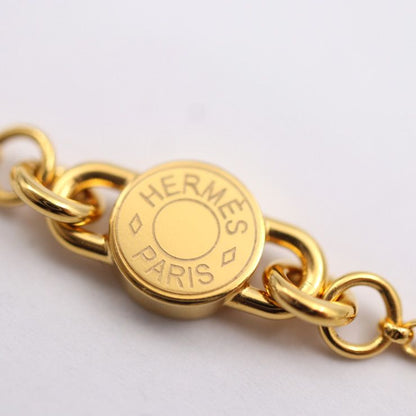 Hermes Charnires GM Necklace 011084cc Vorsluft Metal Machete White Gold Pendant