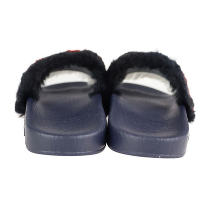 Unused Exhibit Gucci Horsebit Sandals 526176 #29 Rubber Faux Fur Tricolor Gold