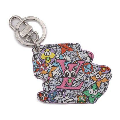 Louis Vuitton Monogram Commix Key Holder Mp3456 Leather White Multicolor Silver