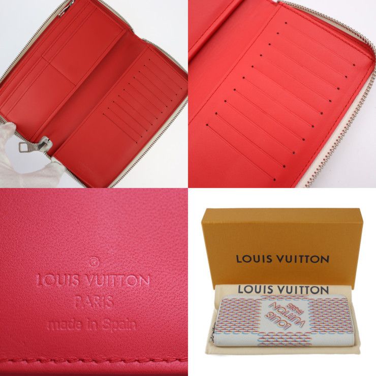 Louis Vuitton Zippy Wallet Vertical Long Wallet M81403 Leather Bronze White