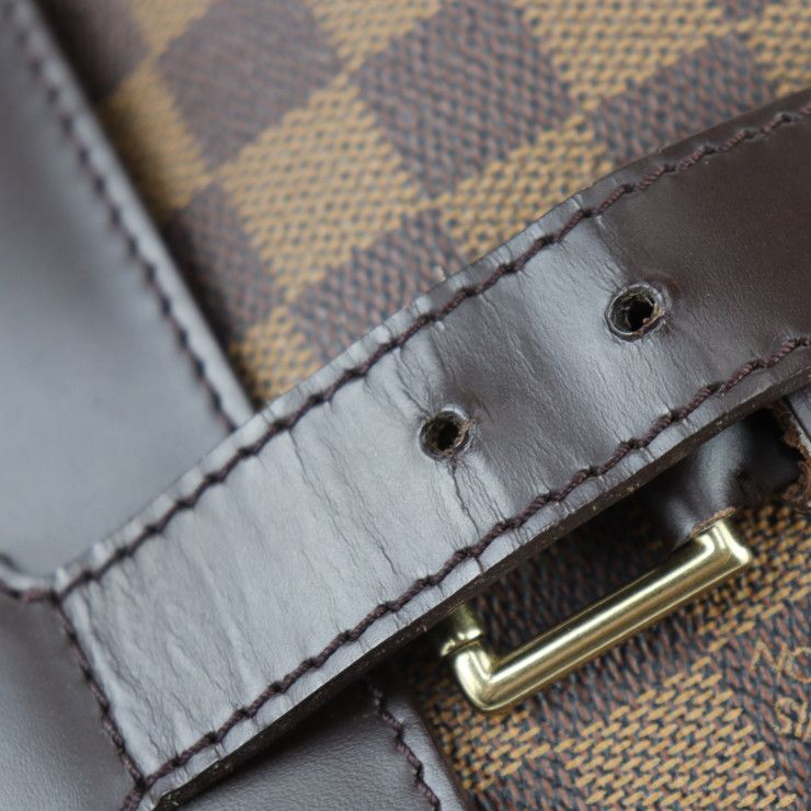 Louis Vuitton West End PM Boston Bag N41130 PVC Calf Ebne Brown Gold Hardware