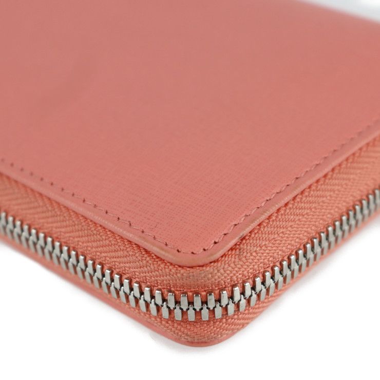 Balenciaga Essential Long Wallet 519641 Leather Salmon Pink Tone Silver