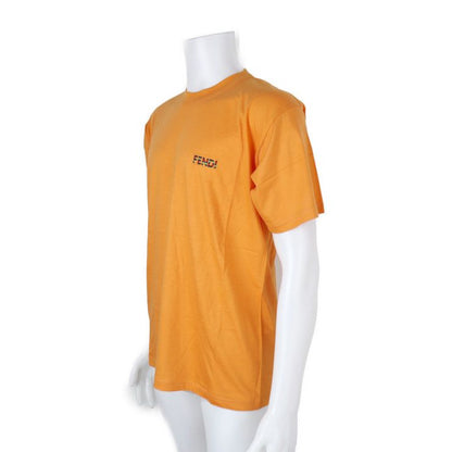 Fendi Short Sleeve T-shirt - 100% Cotton Orange Maglia Cut And Sewn Vintage Logo