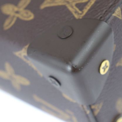 Louis Vuitton Vertical Box Trunk Handbag M59664 PVC Leather Brown Green Gold