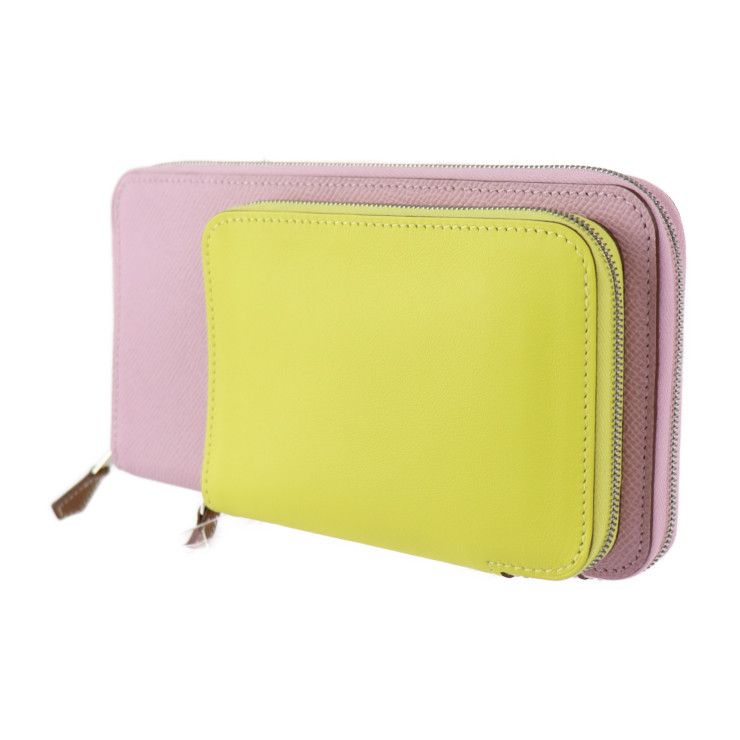 Hermes Nouveau Tougot Shoulder Bag - Vaux Epson Vorsoft Mauve Sylvestre Lime