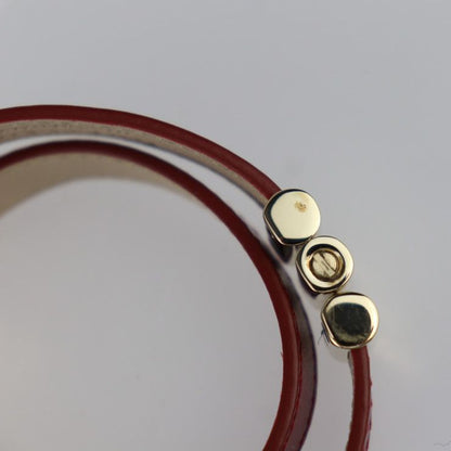 Bvlgari Bulgari Doppio Tondo Double Coiled Bracelet 285116 Leather Bordeaux