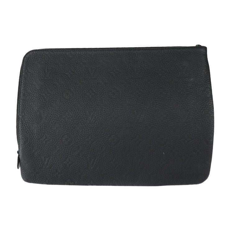 Louis Vuitton Etui Voyage Second Bag M59479 Taurillon Leather Black Clutch Bag