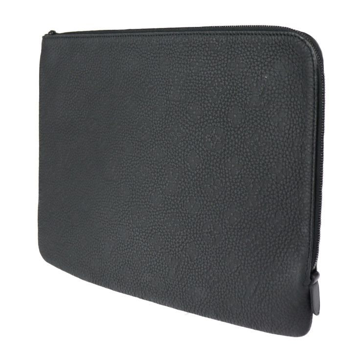 Louis Vuitton Etui Voyage Second Bag M59479 Taurillon Leather Black Clutch Bag
