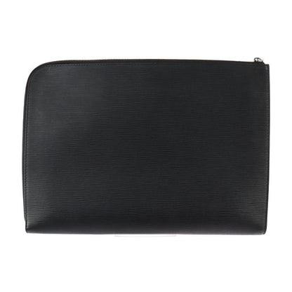 Louis Vuitton Pochette Jules GM Clutch Bag M68198 Leather Black Yellow Silver