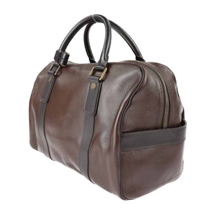 Louis Vuitton Carryall Boston Bag M92993 Leather Cafe Dark Brown Utah Travel