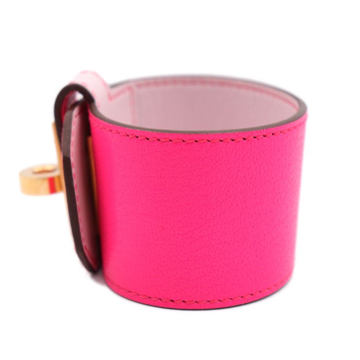 Hermes Kelly Twist GM Bracelet - Vorsoft Rose Pop Pinkish Gold Hardware