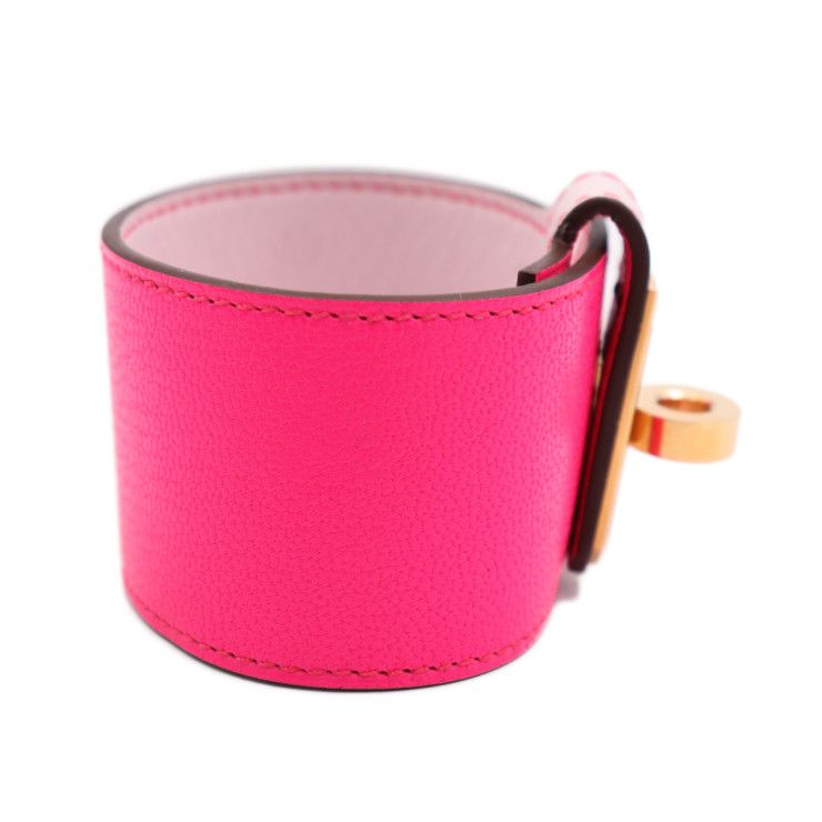 Hermes Kelly Twist GM Bracelet - Vorsoft Rose Pop Pinkish Gold Hardware