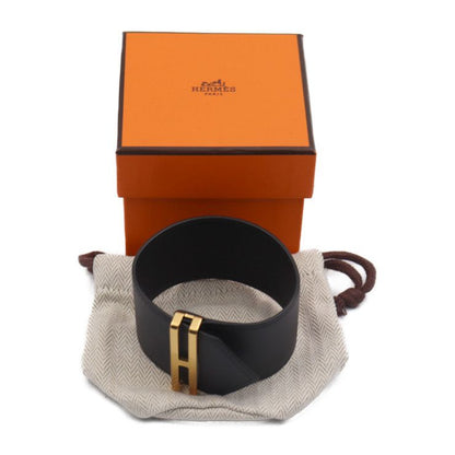 Hermes Elan Bracelet H010694ccaa Vorsift Black U Engraved Gold Hardware