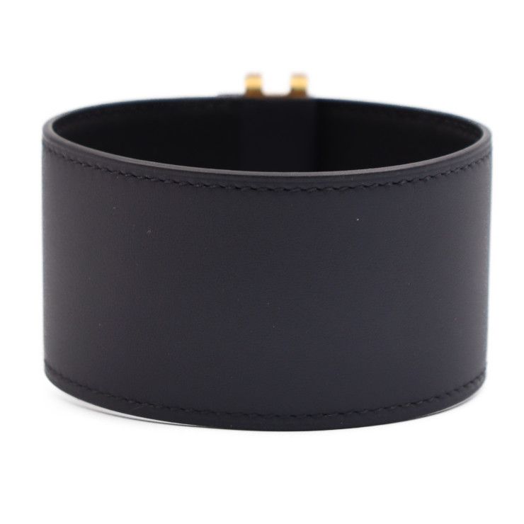 Hermes Elan Bracelet H010694ccaa Vorsift Black U Engraved Gold Hardware