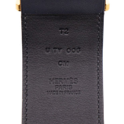 Hermes Elan Bracelet H010694ccaa Vorsift Black U Engraved Gold Hardware