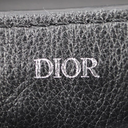 Christian DIOR Saddle Poach Saddle Pouch Coin Case - Leather Black Silver
