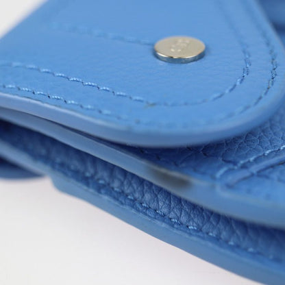 Christian DIOR Saddle Poach Saddle Pouch Coin Case - Leather Blue Silver