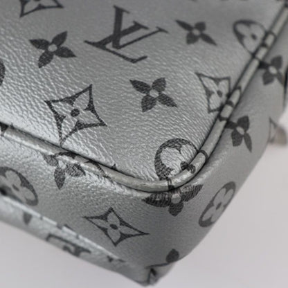 Louis Vuitton Messenger PM Shoulder Bag M43859 PVC Leather Silver Black