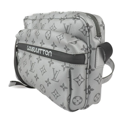 Louis Vuitton Messenger PM Shoulder Bag M43859 PVC Leather Silver Black
