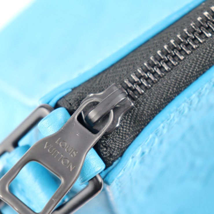 Louis Vuitton Triangle Messenger Shoulder Bag M55925 Leather Turquoise Blue