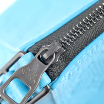 Louis Vuitton Triangle Messenger Shoulder Bag M55925 Leather Turquoise Blue