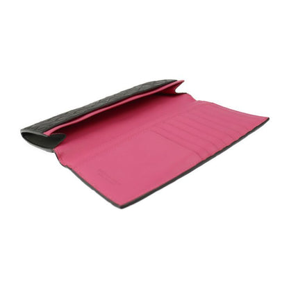 Bottega Veneta Bottega Veneta Bifold Wallet 635567 Leather Black Pink Intrecciat