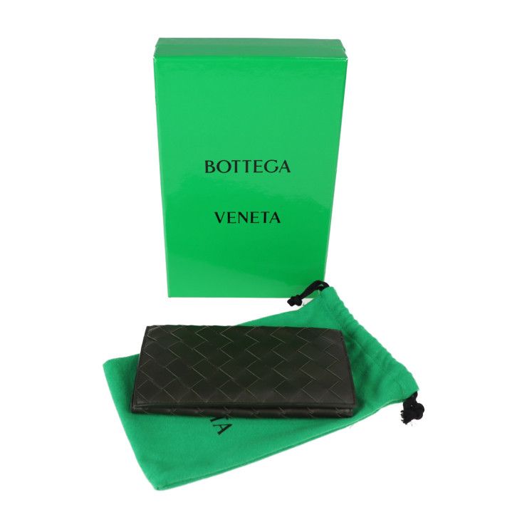 Bottega Veneta Bottega Veneta Bifold Wallet 635567 Leather Black Pink Intrecciat