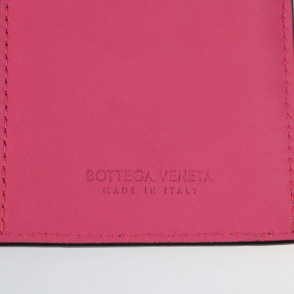 Bottega Veneta Bottega Veneta Bifold Wallet 635567 Leather Black Pink Intrecciat