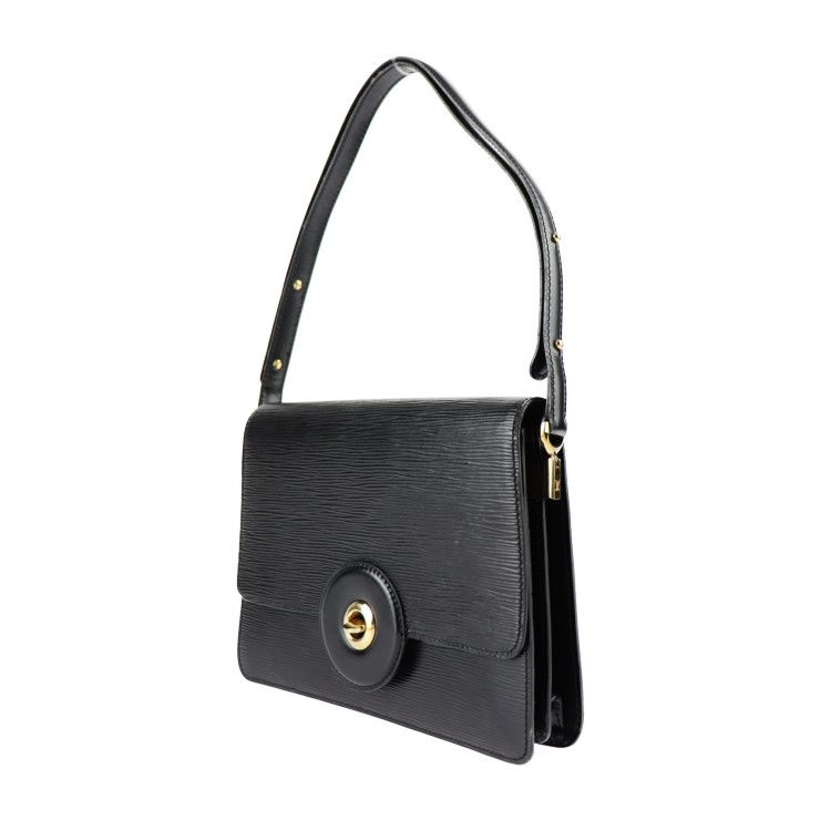 Louis Vuitton Free Run Shoulder Bag M52402 Leather Black Gold Hardware Epi