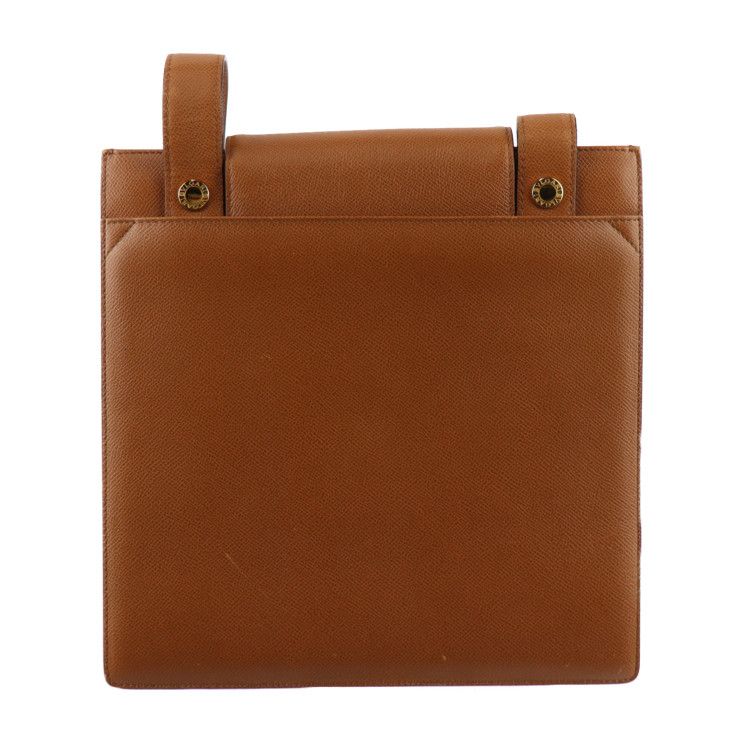 Bvlgari Bulgari Shoulder Bag - Leather Brown Gold Hardware Bulgari Pochette