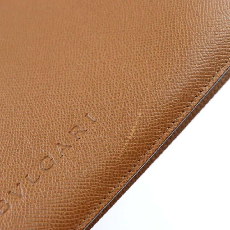 Bvlgari Bulgari Shoulder Bag - Leather Brown Gold Hardware Bulgari Pochette